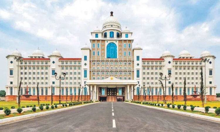 Political clash erupts between BRS and Congress over the Telangana Secretariat plaster collapse incident.