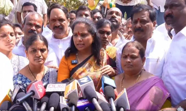BRS MLC K. Kavitha accuses Congress of filing false cases against party workers and warns of repercussions when BRS returns to power.