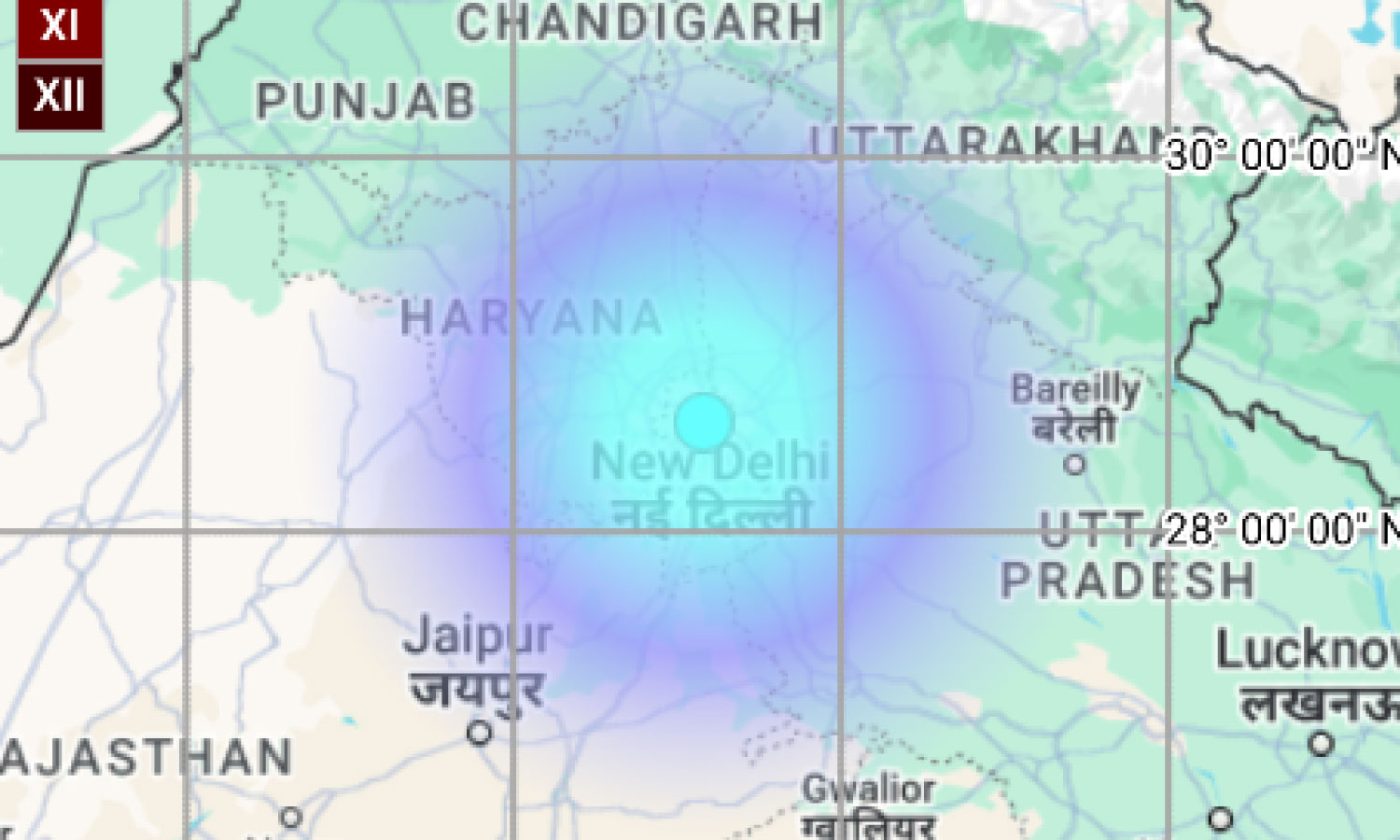 Mild tremors shake Delhi-NCR, residents rush outdoors.
