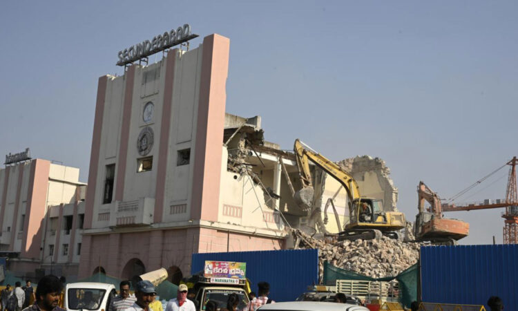 Secunderabad Railway Station undergoes major demolition for modernisation, replacing century-old structures with new facilities.