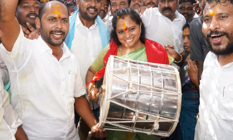 MLC K Kavitha participates in the Peddagattu Lingamanthula Jathara, emphasizing religious harmony and cultural unity in Telangana.