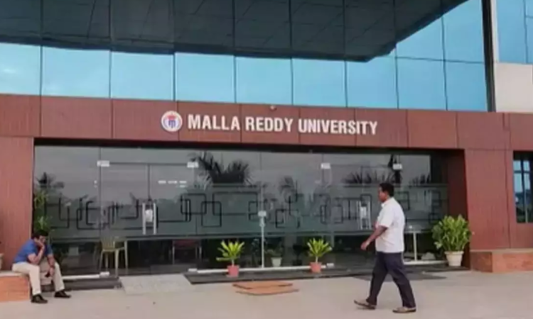Revenue officials survey land at Malla Reddy University following court order on encroachment allegations.