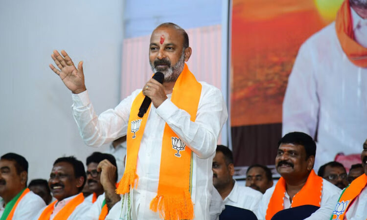 Bandi Sanjay Kumar rallies BJP cadre for Telangana MLC elections, accusing BRS-Congress of secret alliance.