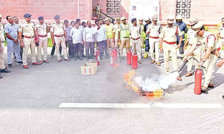 Fire Safety Mock Drill at Telangana Secretariat