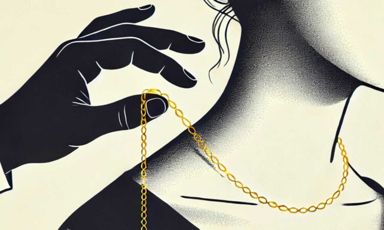 fake chain snatching