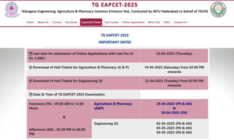 TS EAPCET 2025
