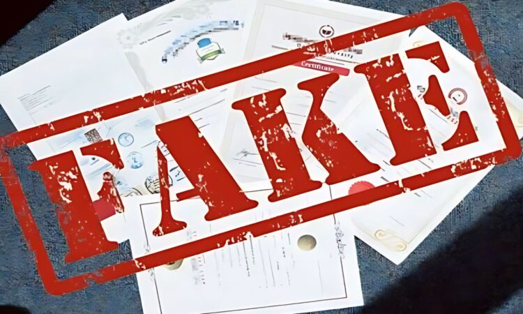 fake certificate