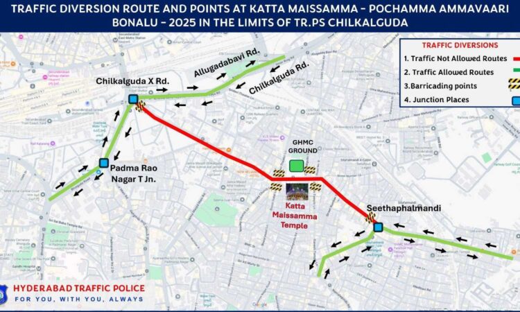 Bonalu traffic diversions