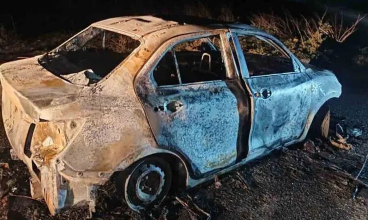 car catches fire