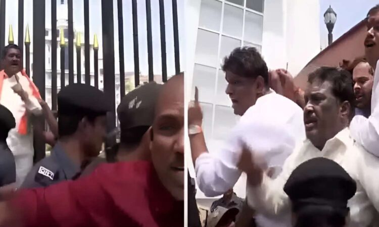 BJP protests at Secretariat