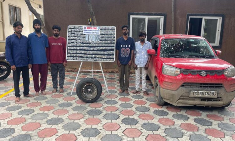 Five held ganja