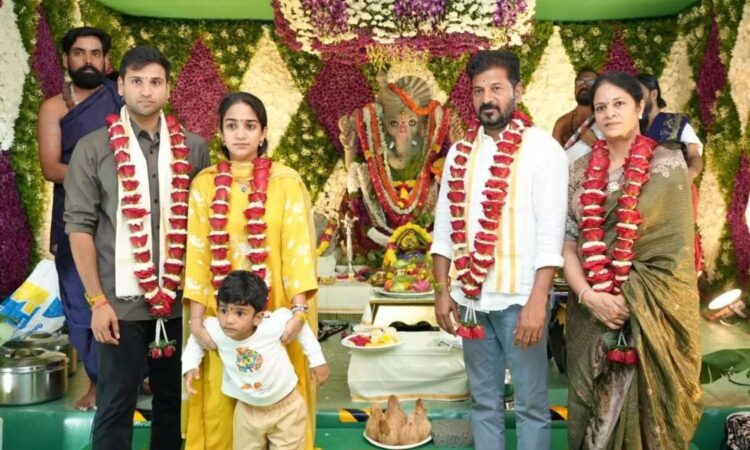 Revanth Reddy Vinayaka Chavithi Puja