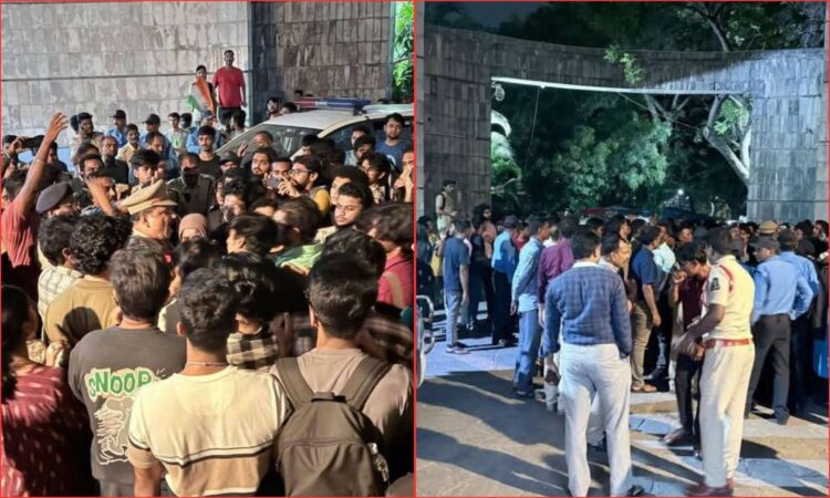 police crackdown on EFLU students